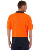 Hi Vis Basic Short Sleeve Polo - Orange/Navy
