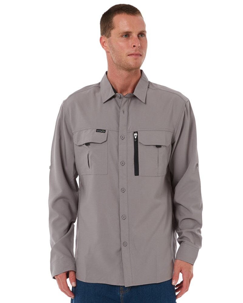 STONE  プルオーバーシャツ Syzmik Outdoor Long Sleeve Shirt - Stone | Buy Online