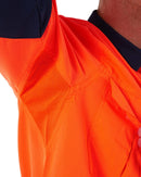 Hi Vis Outdoor Long Sleeve Shirt - Orange/Navy