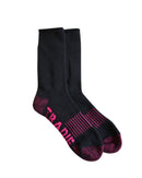 Cotton Crew Socks 2pk - Black/Pink