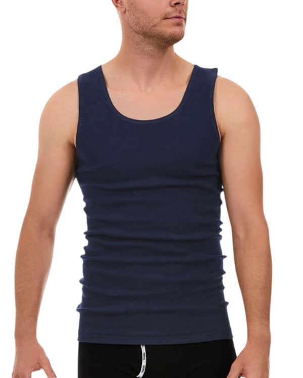 Cotton Singlet - Navy