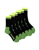 Cotton Blend Work Sock 3pk - Black/Yellow