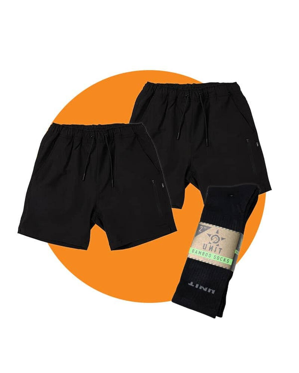 Tradies Flexlite Form Shorts Value Pack - Black