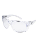 Aquarius Clear Frame Safety Glasses - Clear Lens