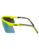 Apex Safety Glasses Hi Vis Yellow Frame - Purple Mirror