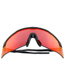 Apex Safety Glasses Black White Frame - Red Mirror