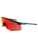 Apex Safety Glasses Black White Frame - Red Mirror
