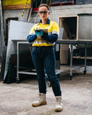 Womens 3 x-flow Zip Side Safety Boot - Cement/Tan