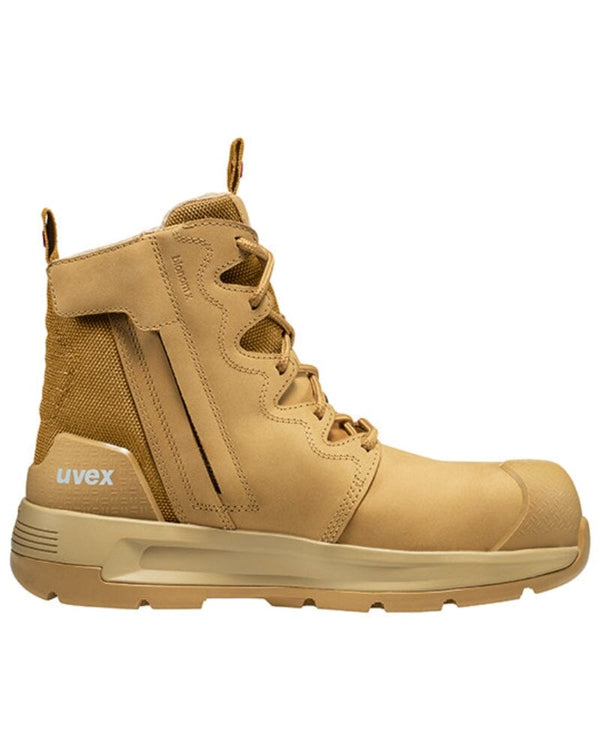 Womens 3 x-flow Zip Side Safety Boot - Tan