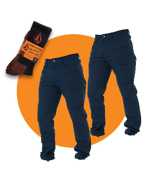 Tradies Caliper Pant Twin Value Pack - Navy