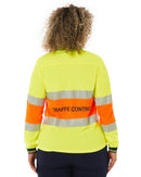Tradies Womens Traffic Control LS Taped Polo Shirt 2 Value Pack - Orange