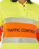 Tradies Womens Traffic Control LS Taped Polo Shirt 2 Value Pack - Orange
