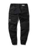 WP-12C Cuffed Elastic Waist Stretch Ripstop Work Pant - Black