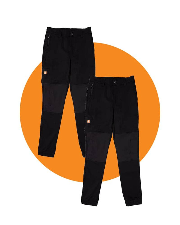 Tradies The Middy Womens Pant Value Pack - Black