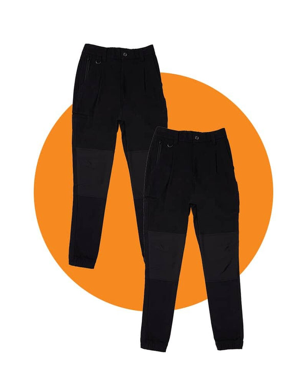 Tradies The Workz Womens Pant Value Pack - Black