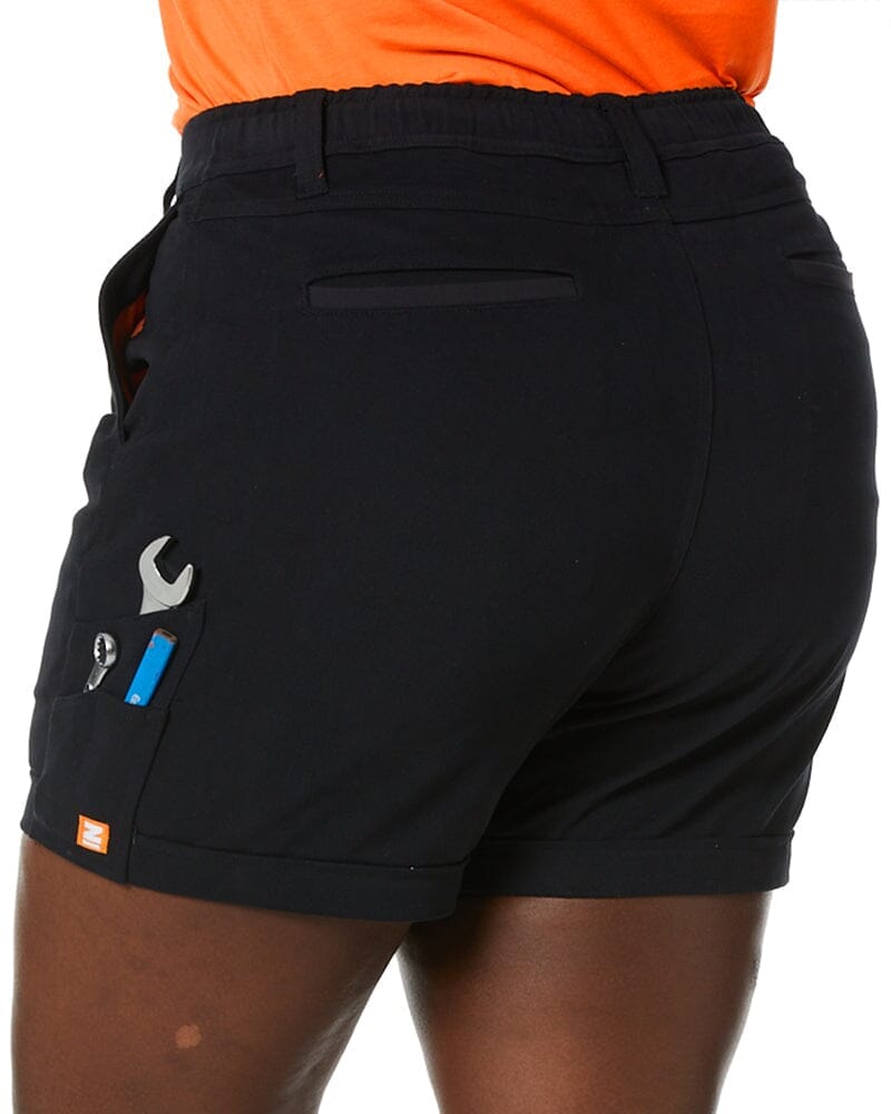 Tradies The Workz Womens Shorts Value Pack - Black