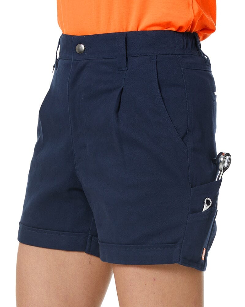 Tradies The Workz Womens Shorts Value Pack - Navy