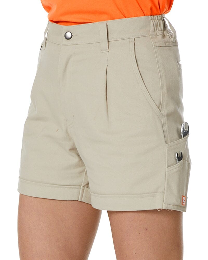 Tradies The Workz Womens Shorts Value Pack - Stone