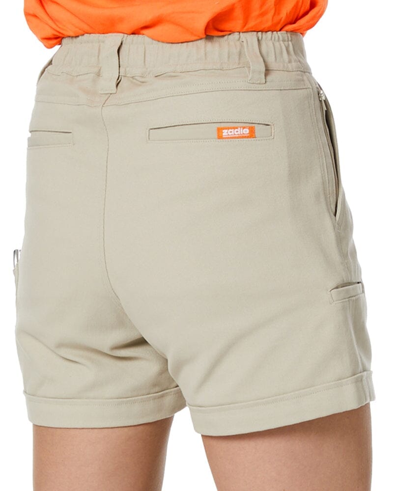 Tradies The Workz Womens Shorts Value Pack - Stone