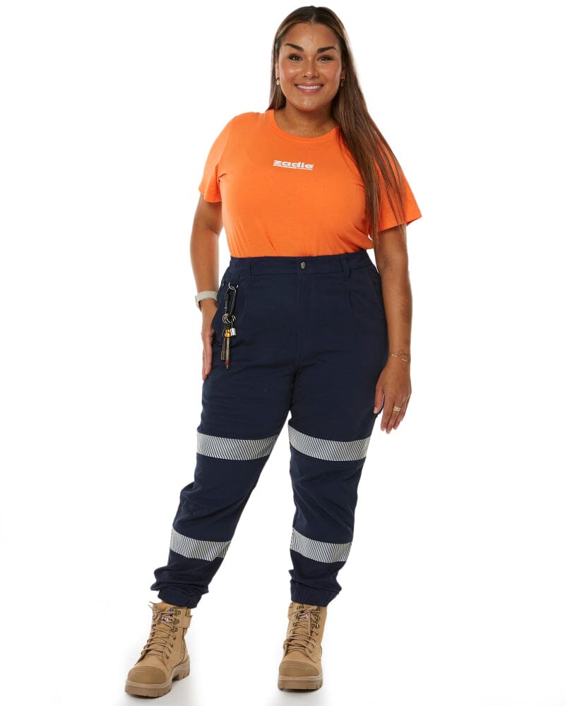 The Workz Womens Taped Pant - Navy