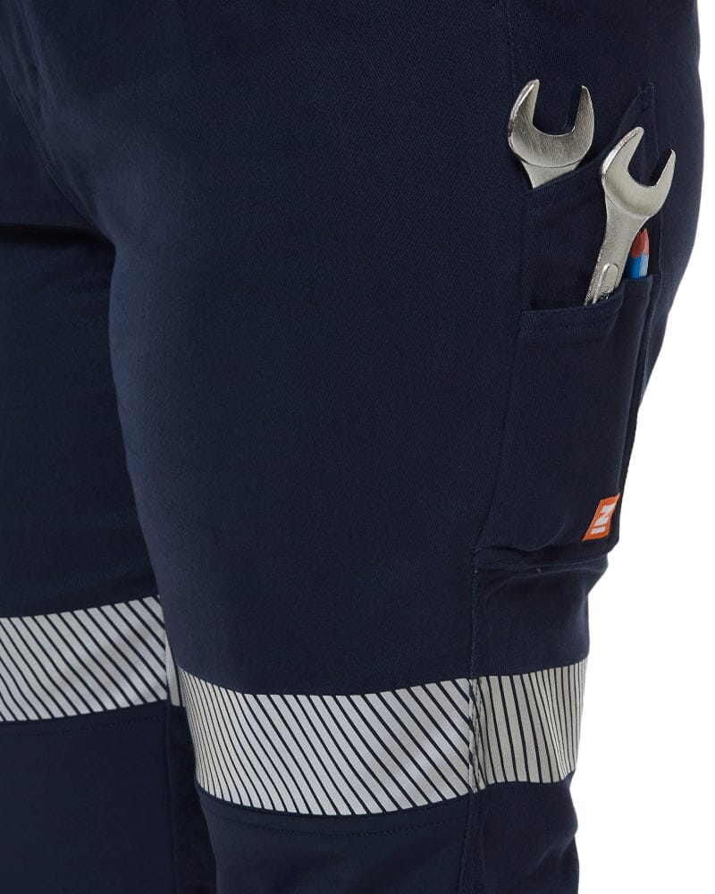 The Workz Womens Taped Pant - Navy