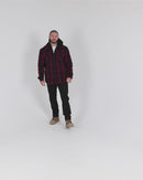 Quilted Flannel Jacket - Red