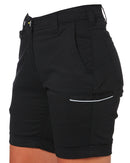 Tradies Womens Stretch Cotton Short 2 Value Pack - Black