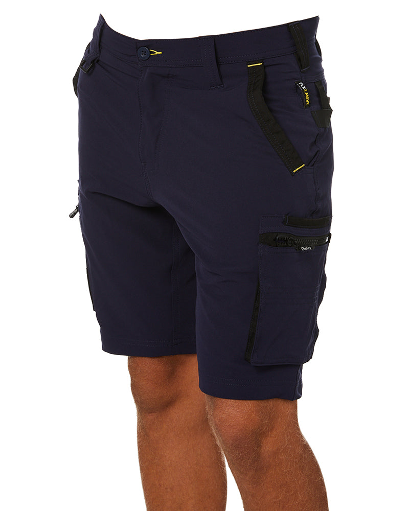 Flex and Move 4-Way Stretch Zip Cargo Short - Navy