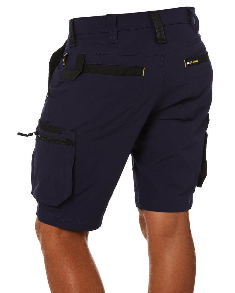 Flex and Move 4-Way Stretch Zip Cargo Short - Navy