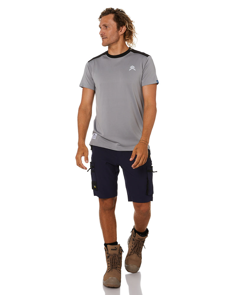 Flex and Move 4-Way Stretch Zip Cargo Short - Navy