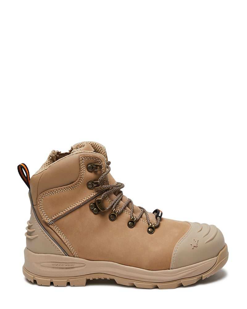 XT Ankle Lace Up Boot with Zip - Stone