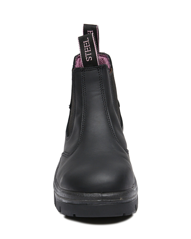 Ladies Hobart Elastic Sided Boot - Black