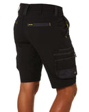 Flex and Move 4-Way Stretch Zip Cargo Short - Black