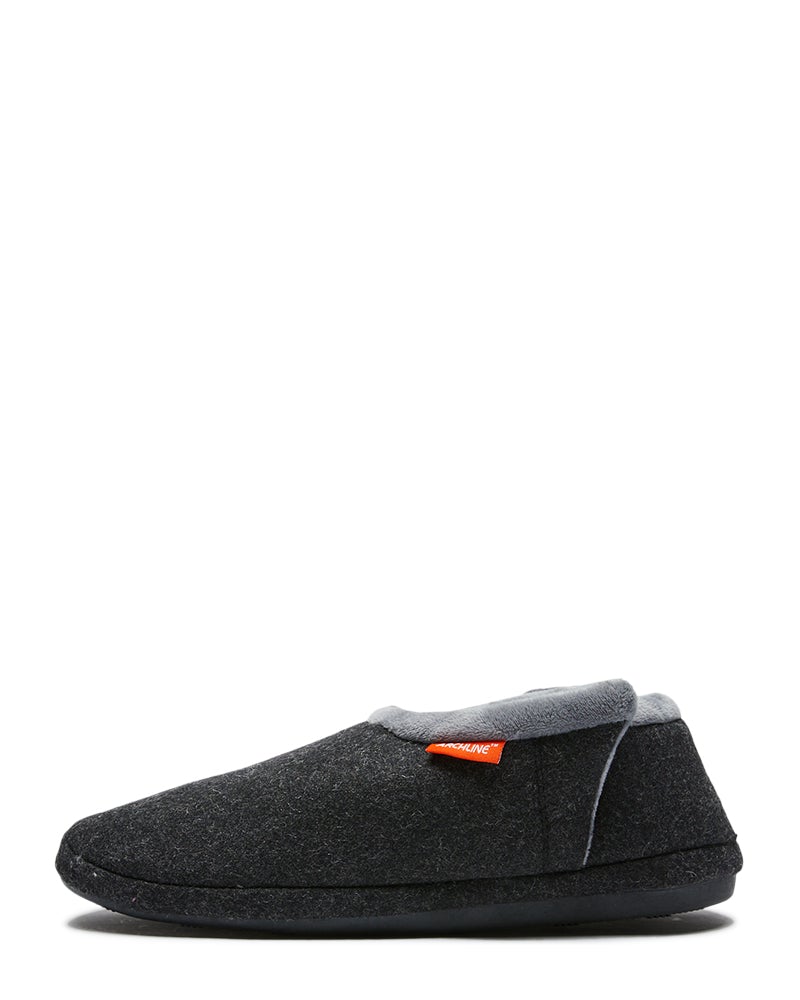 Orthotic Closed Slippers - Charcoal Marle