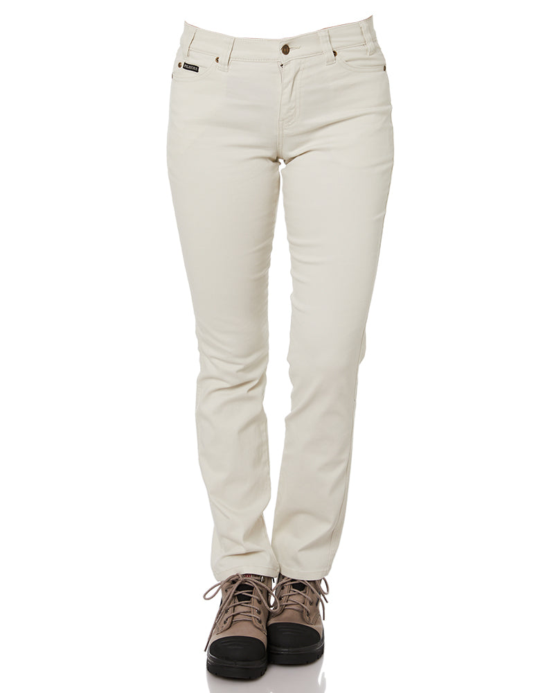 Pilbara Ladies Cotton Stretch Jeans - Bone | Buy Online