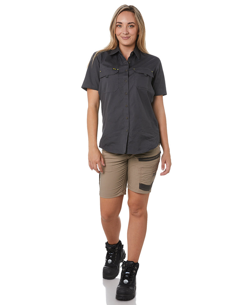 Womens X Airflow Ripstop SS Shirt - Charcoal