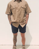 Stretch Cotton Short Short - Navy