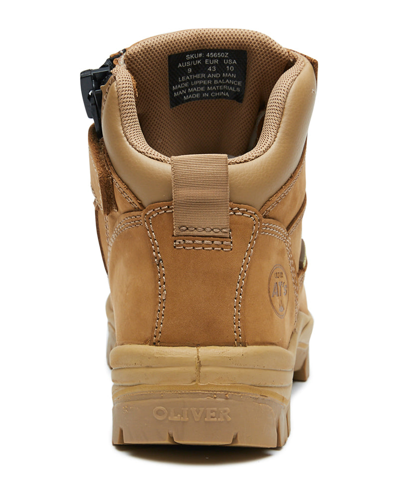 AT 45-650Z Hiker Safety Boot with Zip - Stone