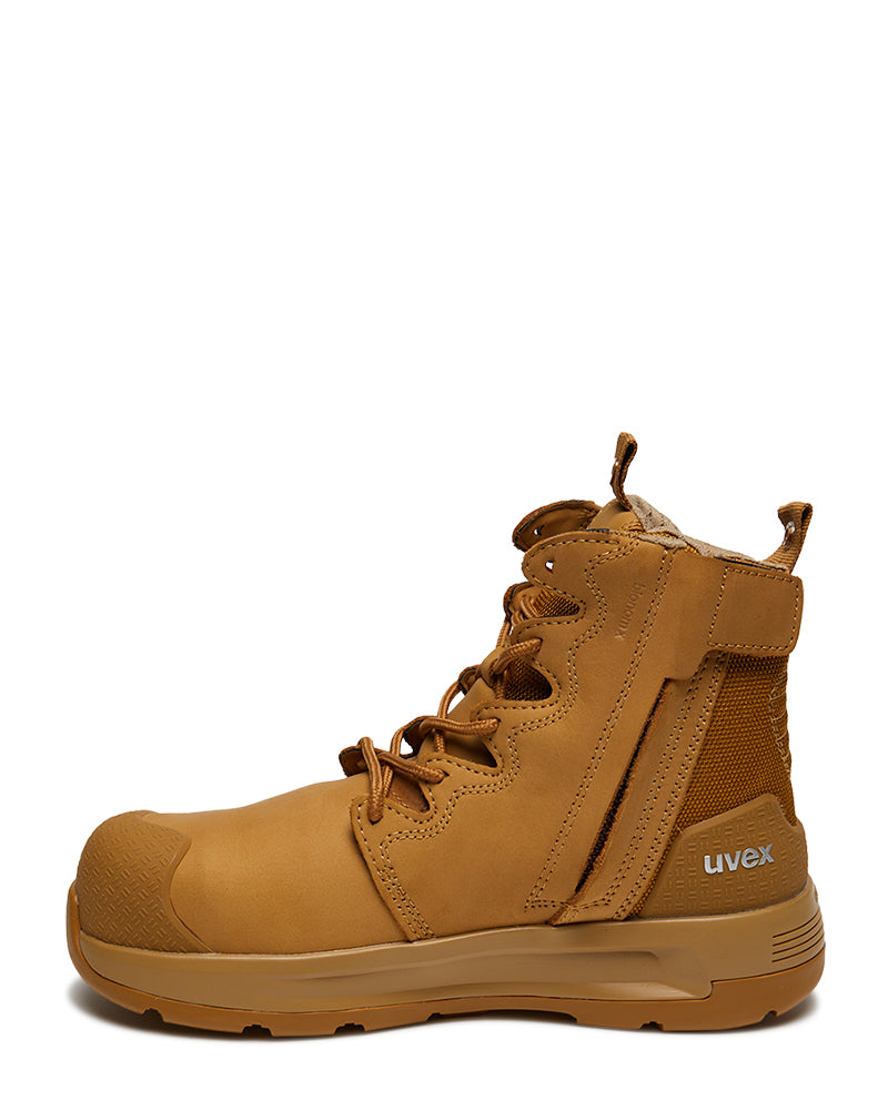 3 x-flow zip side safety boot - Tan