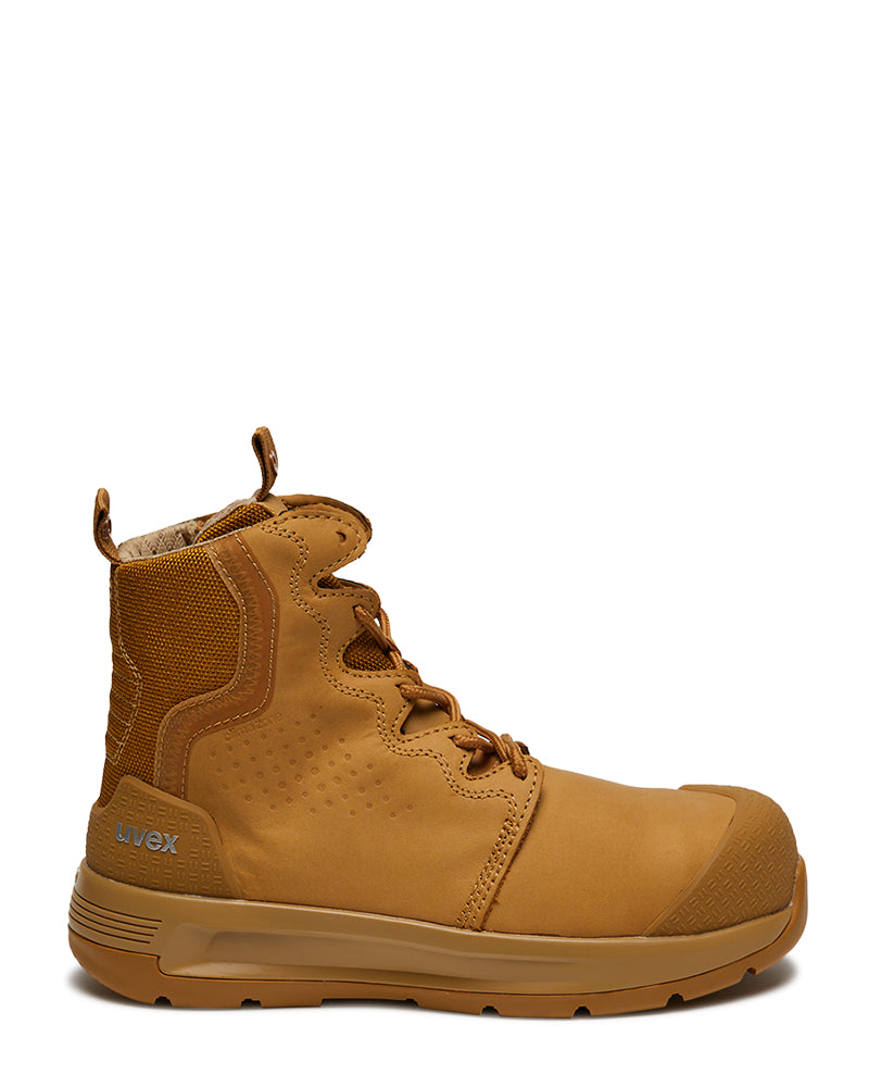 3 x-flow zip side safety boot - Tan