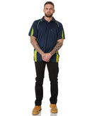 Galaxy Sublimated Polo - Navy/Yellow