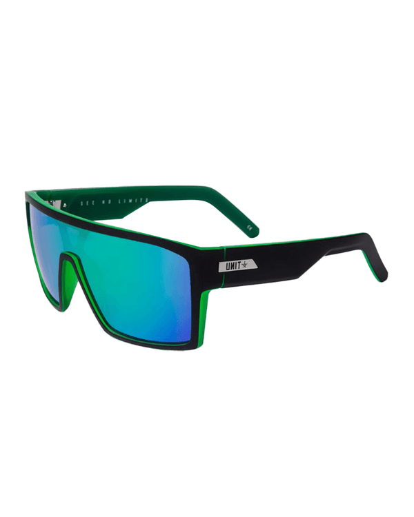 Command Polarised Sunglasses - Matte Black/Green