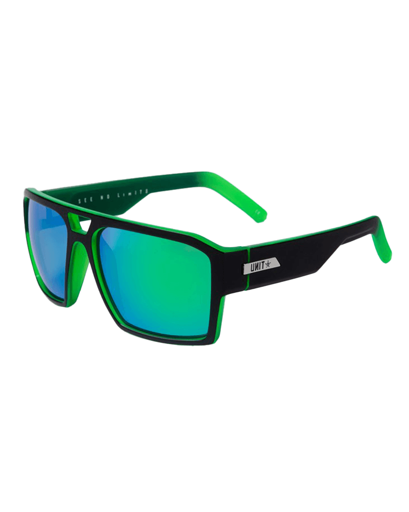 Vault Polarised Sunglasses - Matte Black/Green