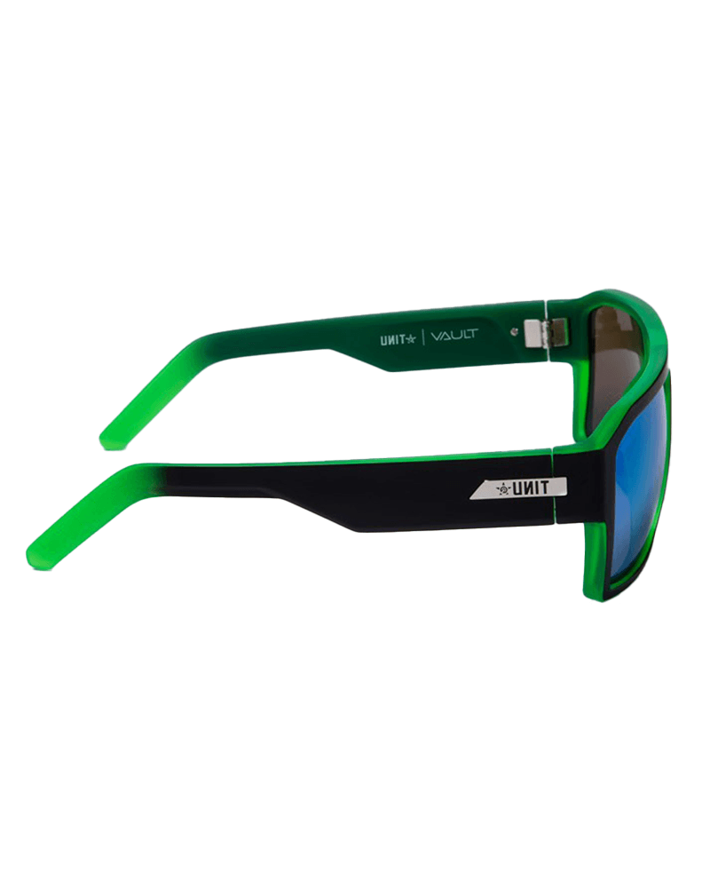 Vault Polarised Sunglasses - Matte Black/Green