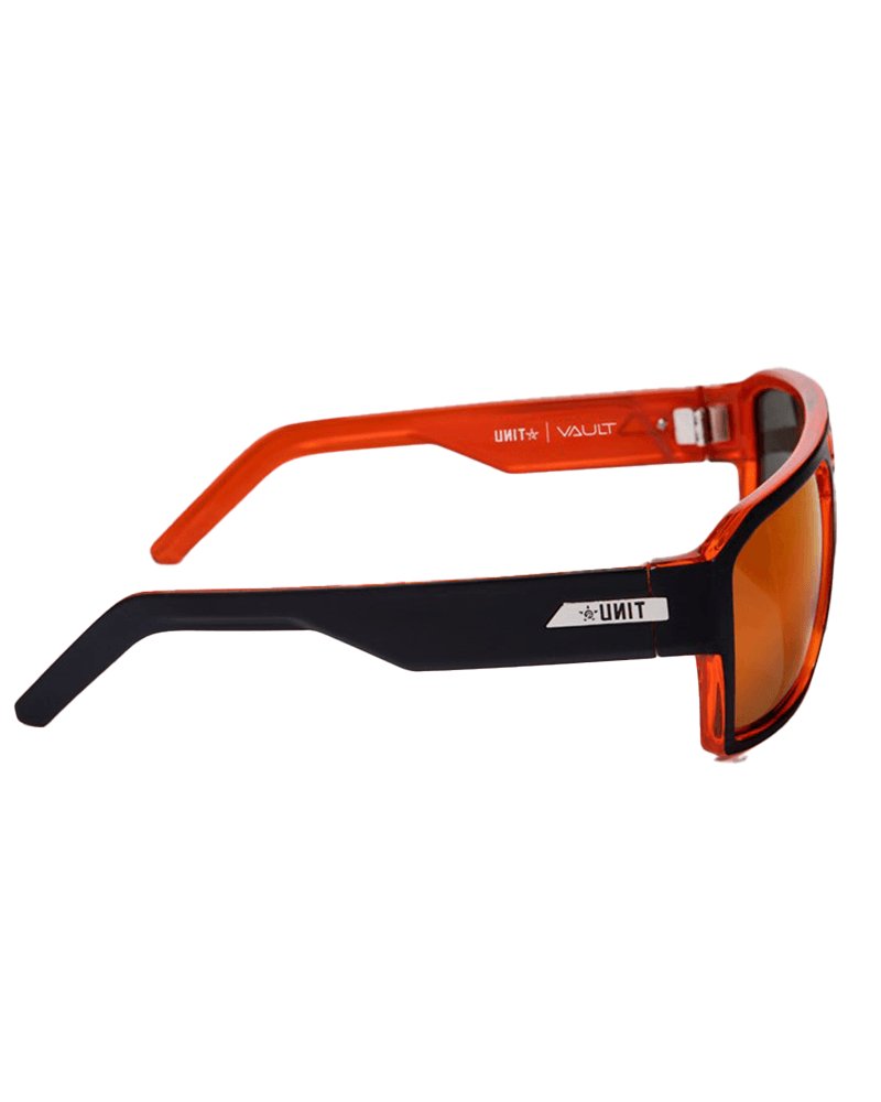 Vault Polarised Sunglasses - Matte Black/Orange