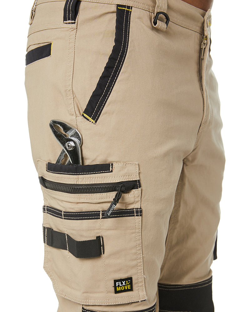 Flex and Move Stretch Utility Zip Cargo Pant - Stone
