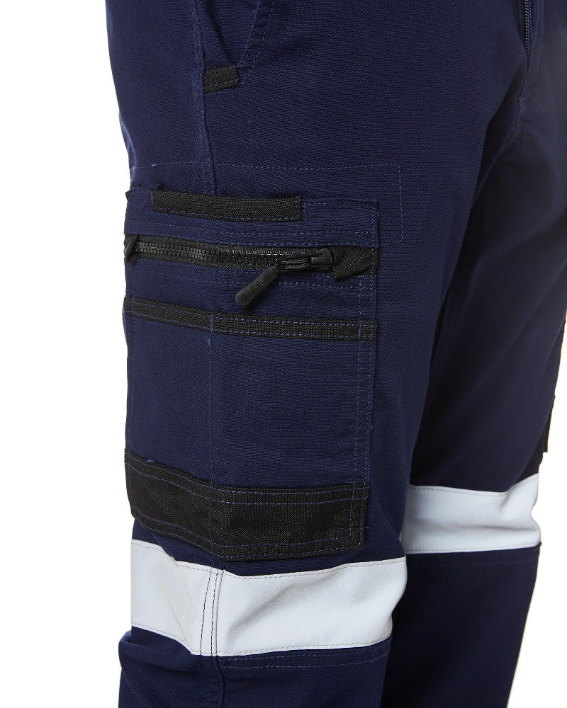 Flex and Move Taped Stretch Cargo Cuffed Pants - Navy