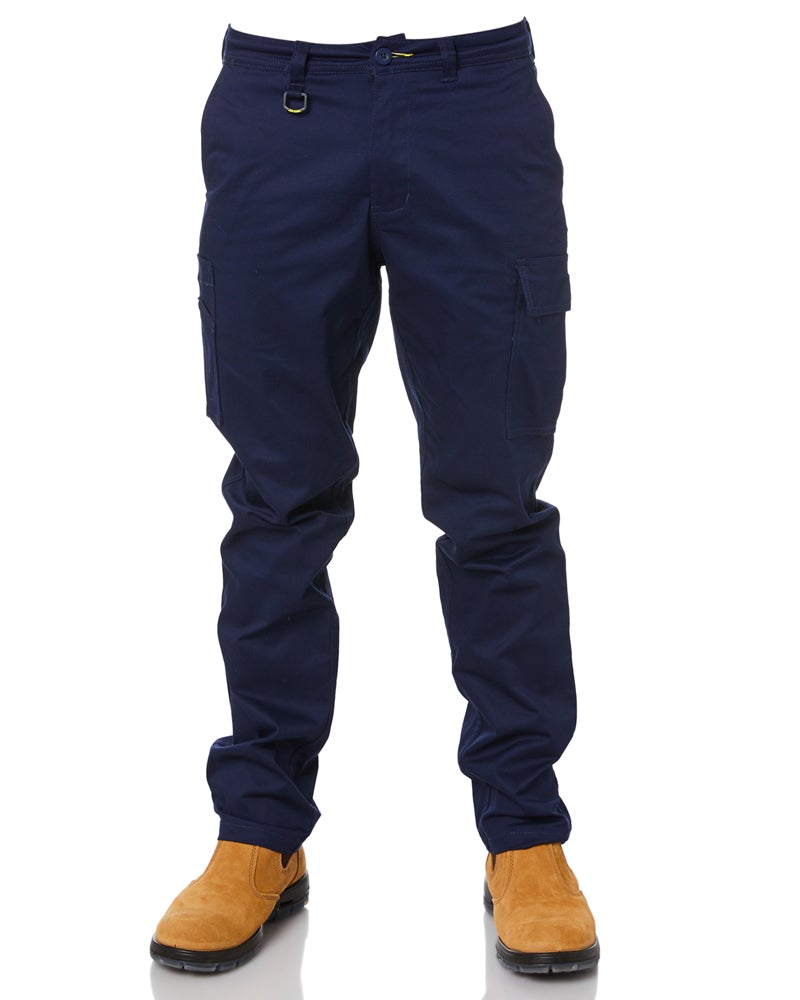 Bisley Stretch Cotton Drill Cargo Pants - Navy | Buy Online
