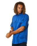 Cool Lightweight Drill Shirt SS - Royal