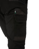 WP-4W Ladies Stretch Cuffed Work Pants - Black